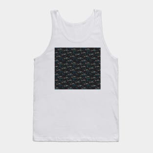 Swim Swimming Swimmers Pattern Black Ver Tank Top